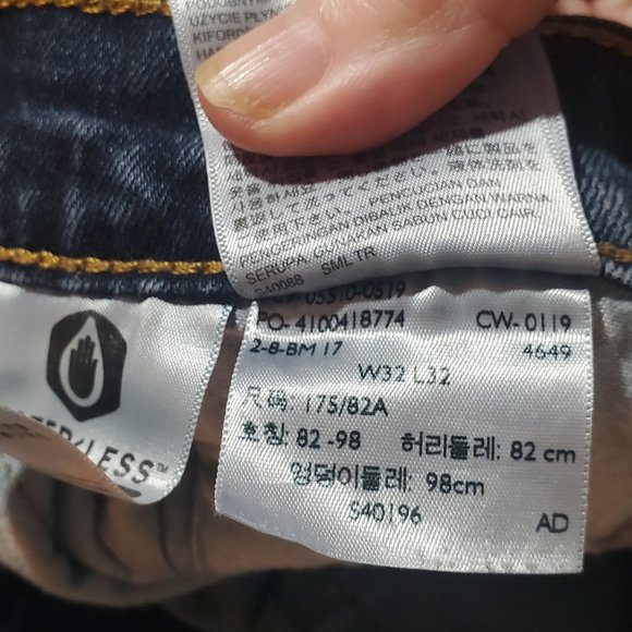 Rare LEVI'S 510 JEANS Skinny Fit 32" W x 32" L with Rare Blank Red Tab A… - Picture 13 of 16